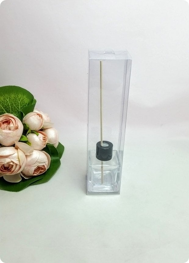 5x5x20 Asetat kutu (katlanmamış - de monte) 50 li (bambu koku şişe kutusu)