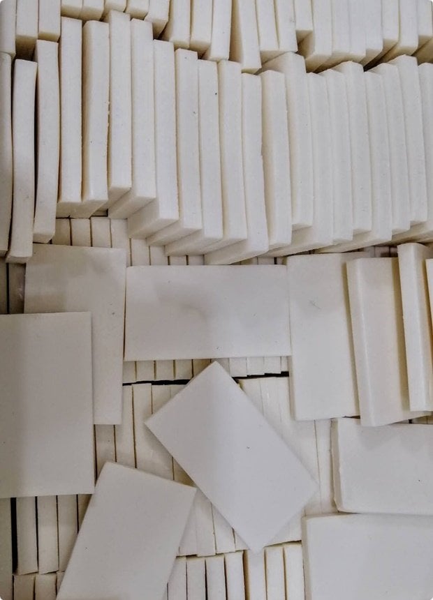 Dikdörtgen Beyaz Düz Sabun (7,5x1cm)