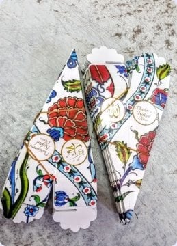 Karton Mini Çini Desenli Mevlüt Külahı