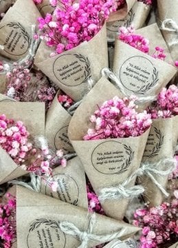 25 li Süslü Demet çiçekli Magnet (Söz, Nişan, Nikah, Şekeri)