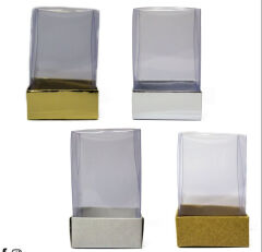 5x5x8 cm Altı Karton Asetat Kapaklı Kutu (25 adet) ALTIN