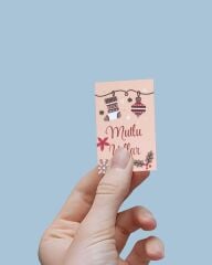 Yılbaşı Mutlu Yıllar Yazılı Hediye Kart Seti, Yeniyıl Paketleme Kartı, 25 Adet-5,5x8.5 Cm, Bej-1