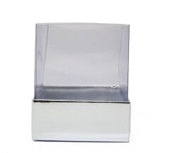 5x5x6 cm Altı Karton Asetat Kapaklı Kutu (25 adet) GUMUS
