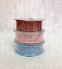 2,5 cm Şifon Organze Şerit Kurdela 25 Metre Mavi