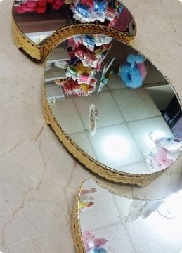3 lü Aynalı Jardinyer