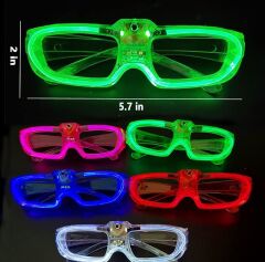 Yeşil LED Işıklı Parti Gözlüğü 3 Modlu – Glow & Gece Eğlence Gözlüğü