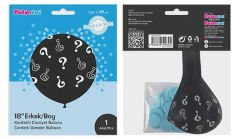 BALON CİNSİYET BELİRLEME 18 İNC KONFETİLİ MAVİ
