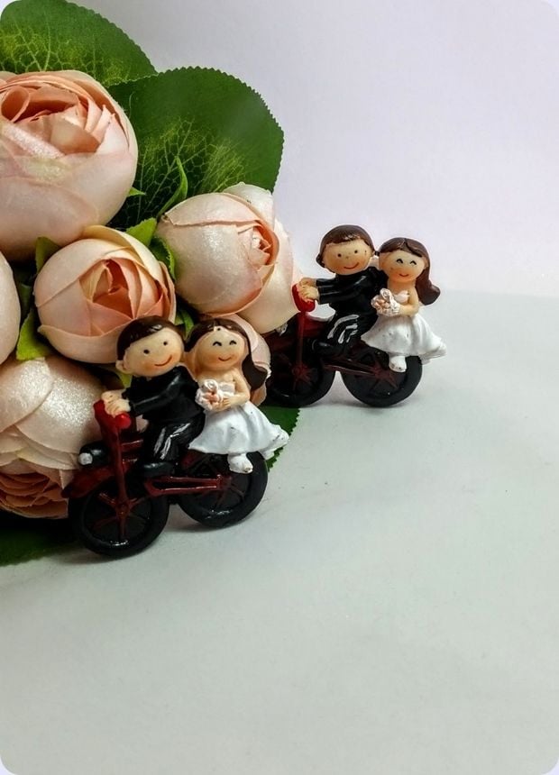 Gelin Damat Bisiklette Nikah Şekeri Biblo 20 li