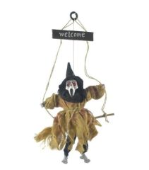 Halloween Sensörlü Sesli Işıklı Welcome İskelet Kahverengi
