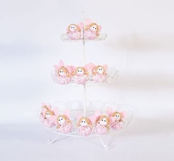 3 Katlı Ferforje Cupcake  Sunum Standı