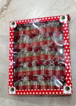 40 Adet İçi kınalı çiçekli 25 cc Süslü şişe KREM