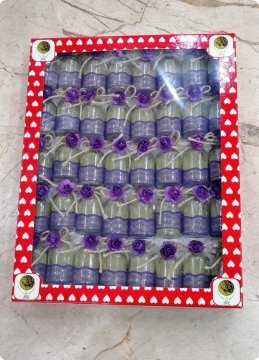 40 Adet İçi kınalı çiçekli 25 cc Süslü şişe KREM