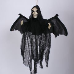 Halloween Kanat Çırpan Kurukafa Sİyah Renk