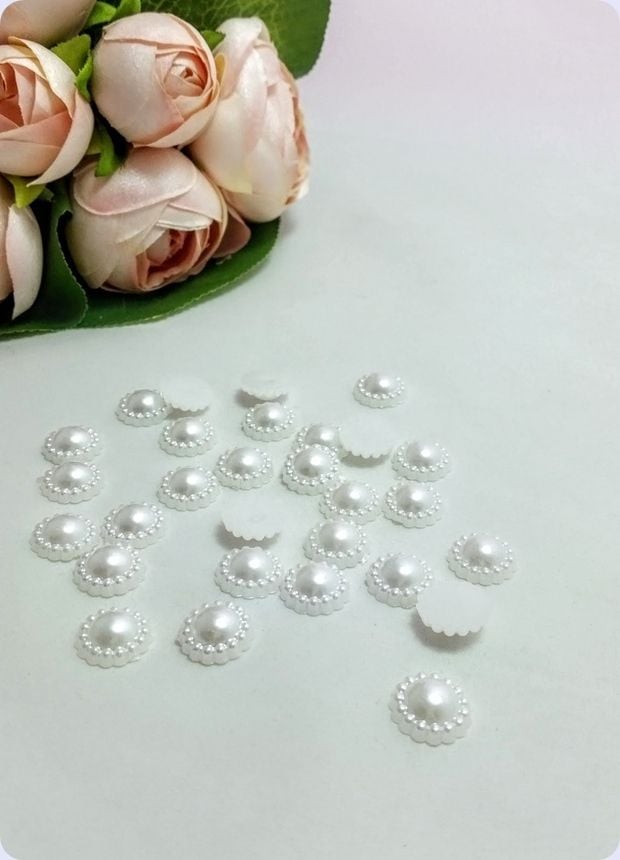100 lü Kenarları Noktalı Kesik / Yarım inci