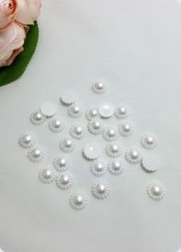 100 lü Kenarları Noktalı Kesik / Yarım inci