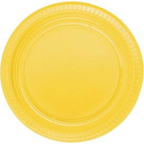 Sarı Plastik Tabak 22 cm 25li