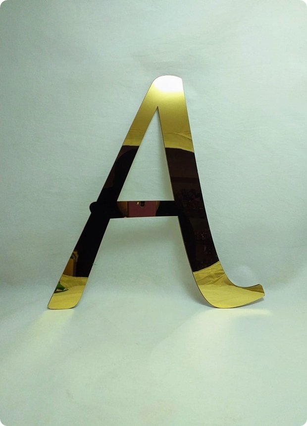 30 cm Mdf+Pleksi Ayna harf ve rakam