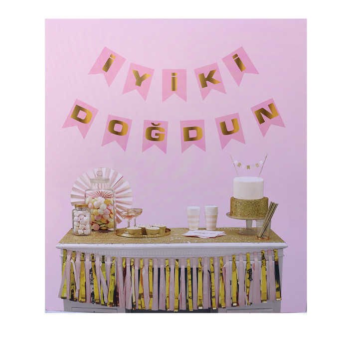 FLAMA İYİKİ DOĞDUN SET  PEMBE PK:1-KL:300