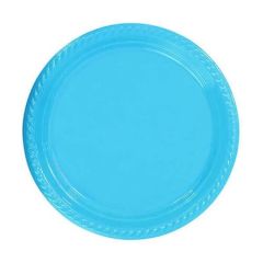 Açık Mavi Plastik Tabak 22 cm 25li