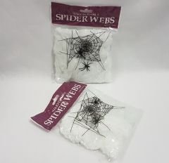 Beyaz Renk Örümcek Ağ ve Siyah Örümcekler Seti 60 gr