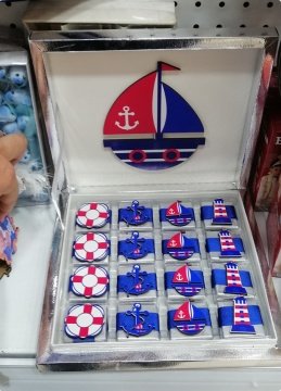 Ahşap Denizci Figürlü Bebek Çikolata Seti 32 LI