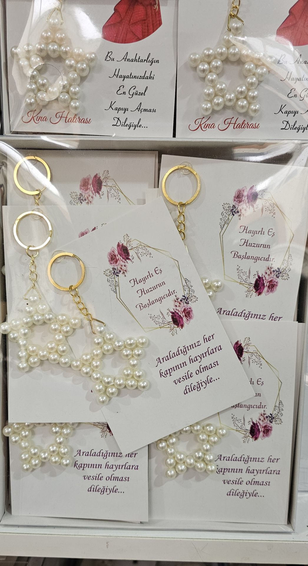 25 Li kartonlu yıldız anahtarlık