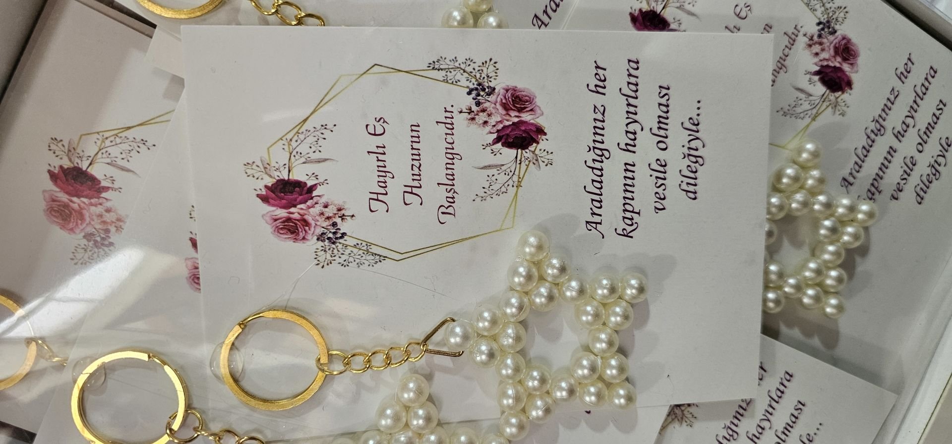 25 Li kartonlu yıldız anahtarlık