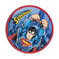 Superman Temalı Karton Tabak 8 Adet