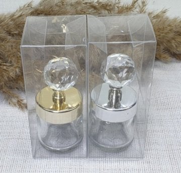 40 cc Kristal Tepelikli Asetat Kutulu /Kutusuz Kavanoz