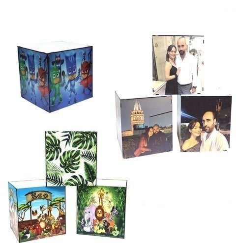 25x25 Cm Baskılı MDF Küp Kutu