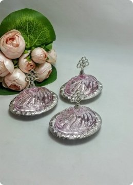 Oval Cam Lokumluk Metal Tepelikli ve Metal Alt Tabaklı