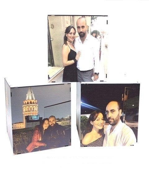 25x25 Cm Baskılı MDF Küp Kutu
