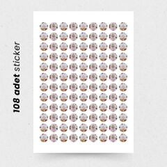 Yılbaşı Mutlu Yıllar&İyi Seneler Sticker Seti, Yeni Yıl Hediye Paketleme Etiketi, 108 Adet, 33x33 mm