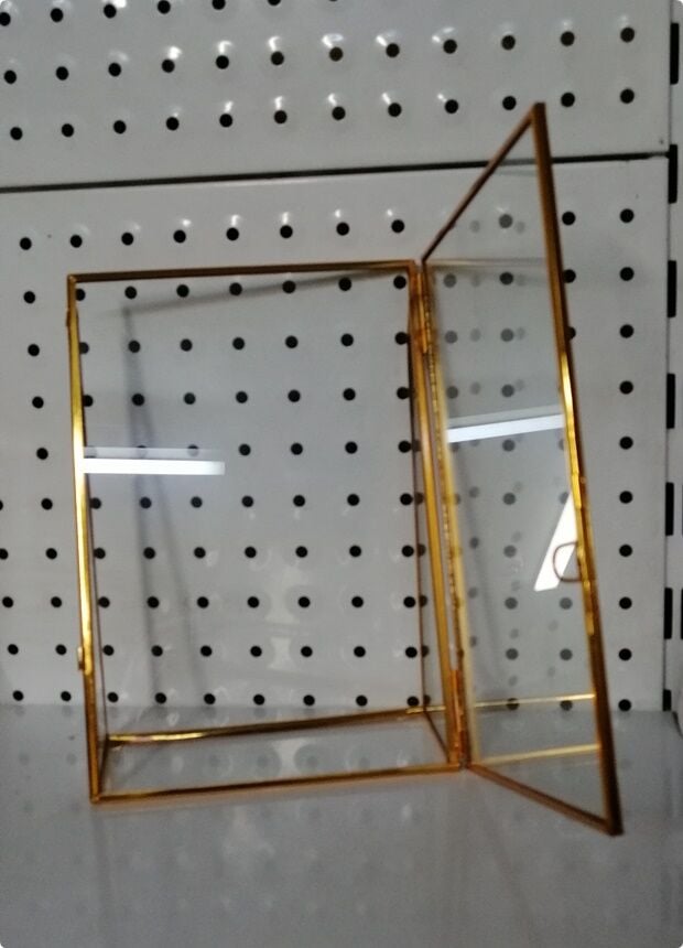 Küçük Boy Çift Camlı Metal Kenar İsimlik & Çerçeve