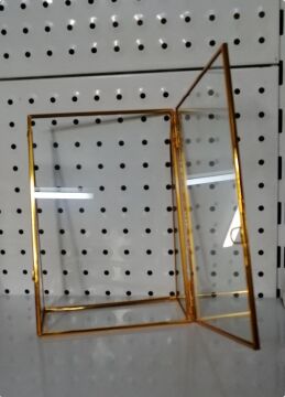 Küçük Boy Çift Camlı Metal Kenar İsimlik & Çerçeve