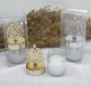 40 cc metal  SULTAN TEPELİKLİ Asetat kutulu mum