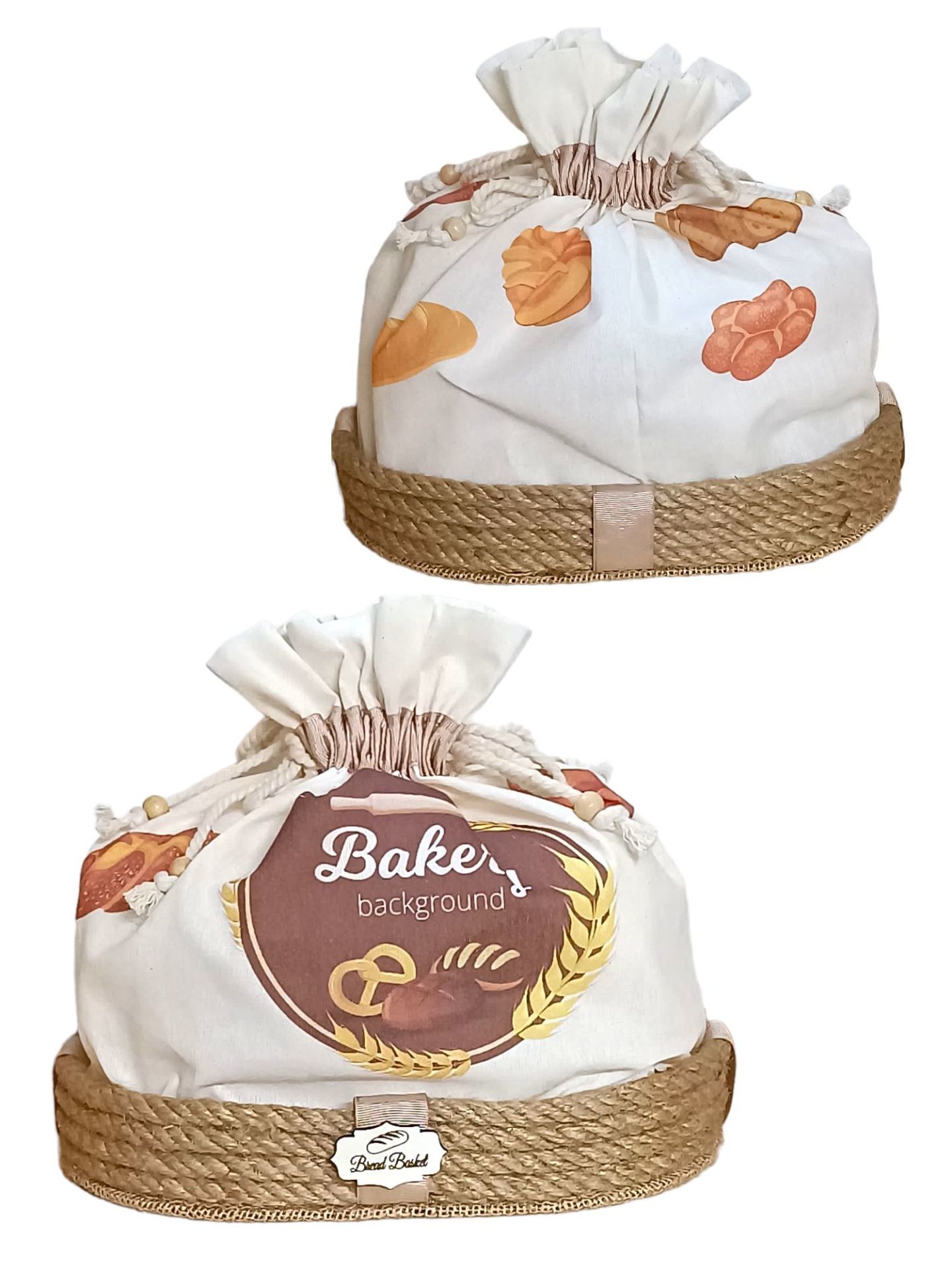 Baskılı Keseli Ekmek Sepeti