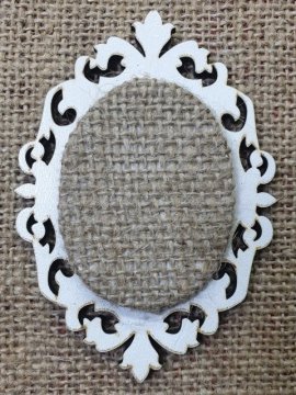 Ahşap çuval mıknatıslı süs (Kenarı desenli)