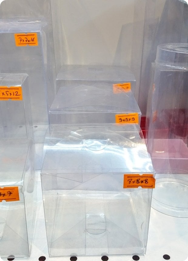 50'Li ( ? x ? x ? Cm/h (3 cm & 5 cm Hariç) ) Özel Boyutlar Katlanmamış Full Asetat Kutu