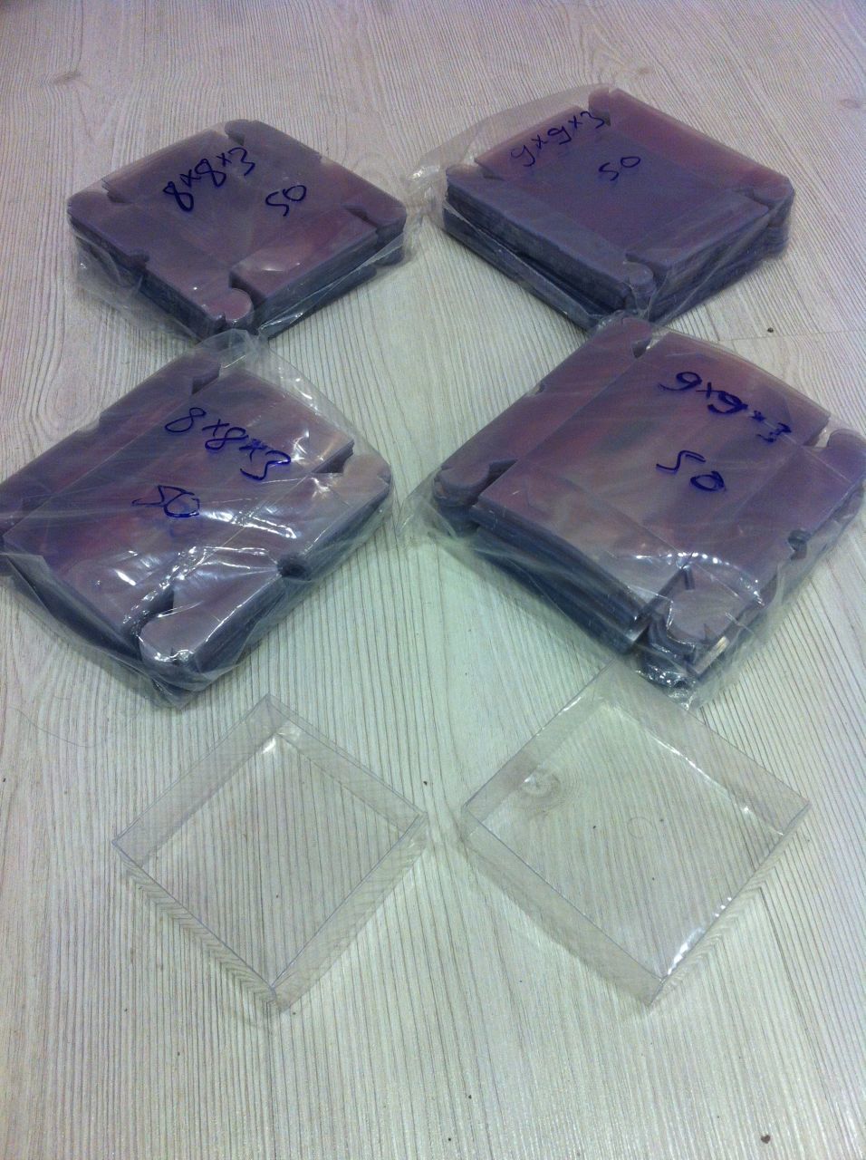 50'Li ( ? x ? x ? Cm/h (3 cm & 5 cm Hariç) ) Özel Boyutlar Katlanmamış Full Asetat Kutu