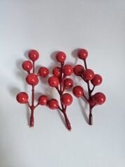 10 demet 7 Toplu Stick Kırmızı Yılbaşı Dalı