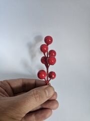 10 demet 7 Toplu Stick kokina Kırmızı Yılbaşı Dalı