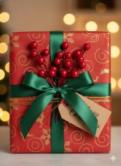 10 demet 7 Toplu Stick kokina Kırmızı Yılbaşı Dalı