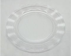 Şeffaf Lüks Plastik Mika Yuvarlak Tabak 26 cm 6 Adet