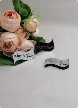 5x2 Cm dalgalı pleksi ayna GUMUS