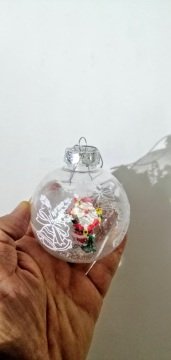 1 Adet Kardan Adamlı 8 Cm Mika Cici Top