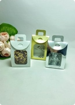 20 li Pencereli Karton Mini Çanta