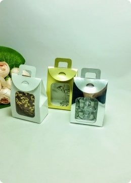 20 li Pencereli Karton Mini Çanta