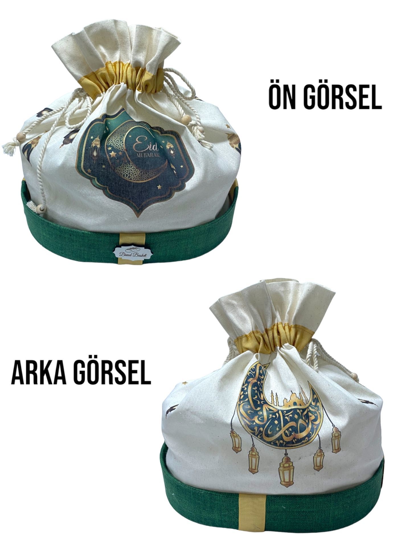 Ramazan Temalı Keseli Ekmek Sepeti 3 TANE