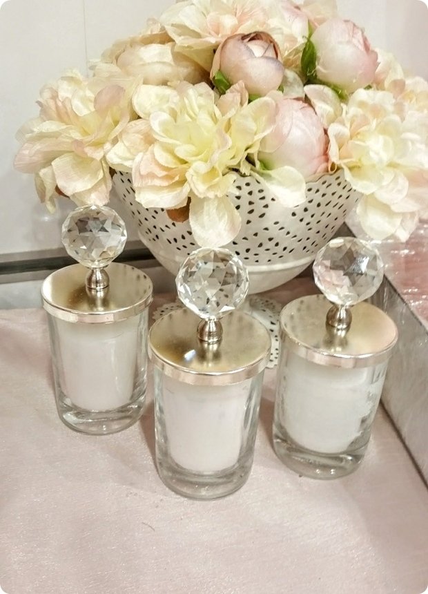 100 lu Kristal Tepelikli İçi Mumlu Şekerlik / Bardak Mum